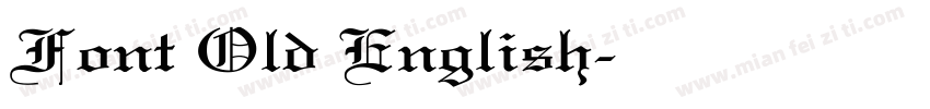 Font Old English字体转换